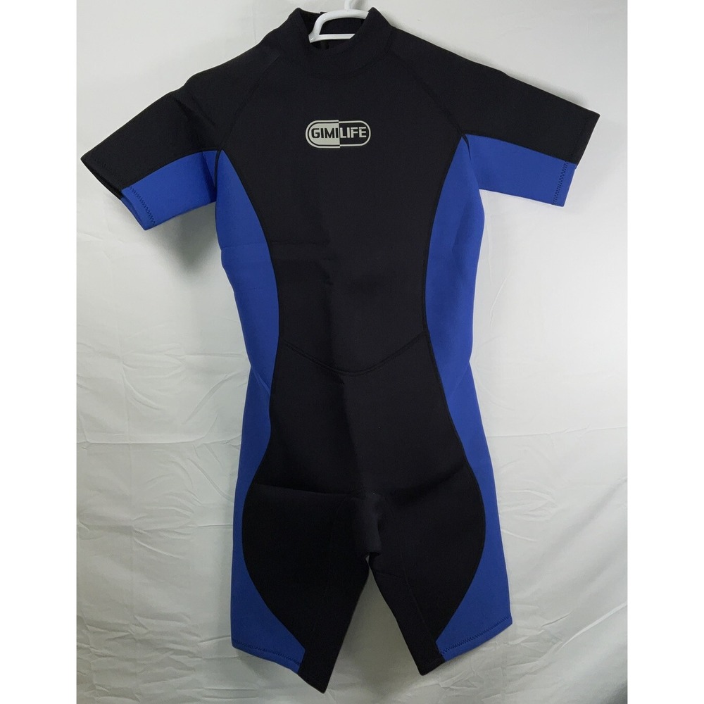 NIP Men's GimiLife Neoprene Shorty Wetsuit - Blue & Black -‎ Large